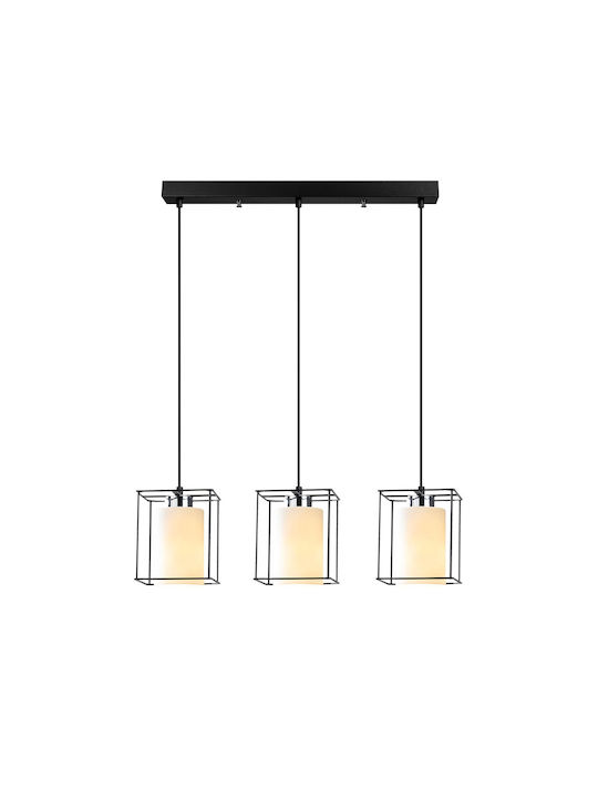 Sheen Swank Pendant Light Three-Light Rail for Socket E27 Black