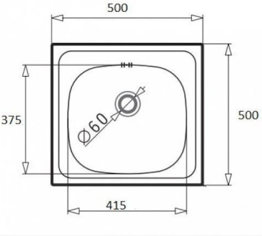 Maidtec Inset 1B Ένθετος Νεροχύτης Inox Σατινέ Μ50xΠ50cm Ασημί