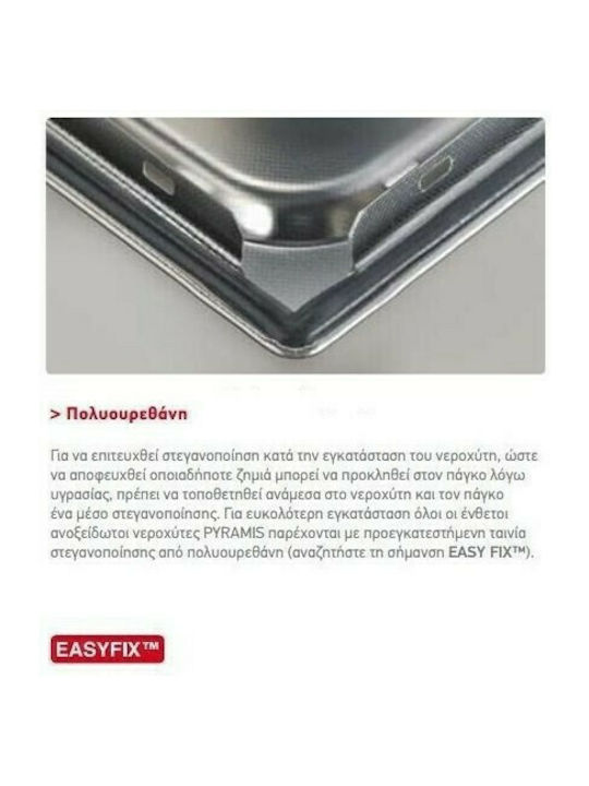 Pyramis Amaltia 1B 1D 107117801 Drop-In Spüle Inox Satiniert B79xT50cm Silber