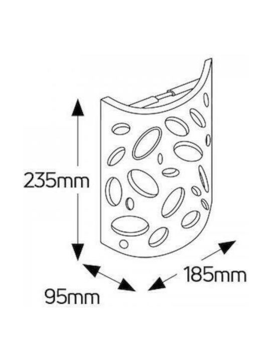 Geyer Modern Lamp Wall with Socket E14 White 18.5x18.5cm
