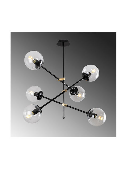 Sheen Marti Pendant Chandelier for 6 Bulbs E27 Black