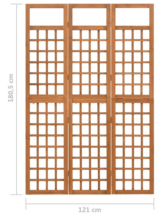 vidaXL Decorative Room Divider Wooden 121x180.5cm