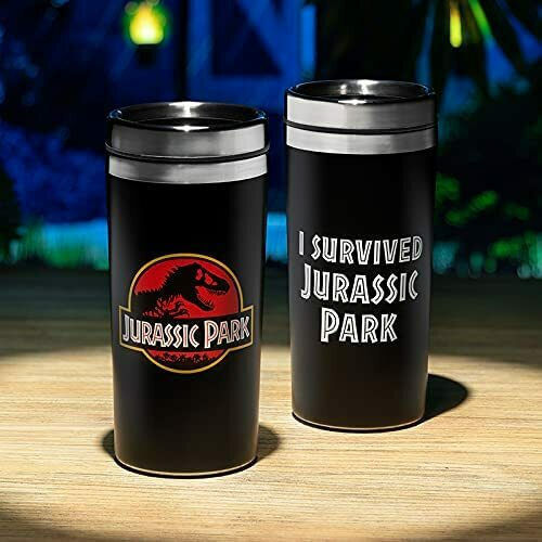 Paladone Jurrasic Park Ποτήρι Θερμός Ανοξείδωτο 450ml Μαύρο