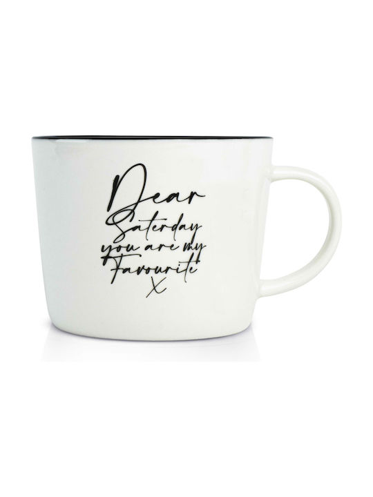 Dutch Rose Dear Saturday Mug from Porcelain in Various Designs White 210ml (Various Designs)