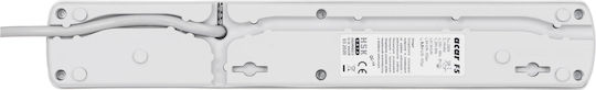 Acar Surge Protector F5 Bandă de alimentare Securitate 5 Prize cu Comutator și Cablu 5m