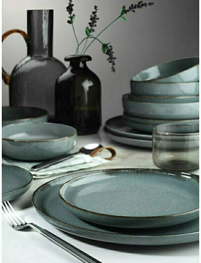Max Home Mood Plate Shallow made of Porcelain Blue with Diameter 27cm
