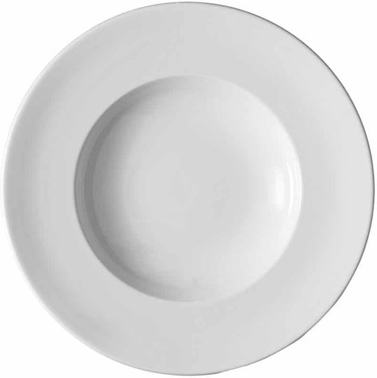 GTSA Bologna Teller Nudeln aus Porzellan Weiß mit Durchmesser 26cm 6Stück
