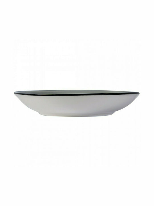 Porline Porselen Porline Plate Soup made of Porcelain Gray with Diameter 21cm