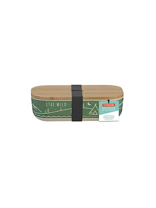 Typhoon Bamboo Lunch Box Stay Wild Green 22x11cm