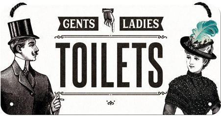 Nostalgic Art От Метал Achtung Toilet 28014 20x10см