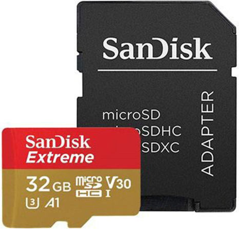 Sandisk Extreme microSDHC 32GB U3 V30 A1 UHS-I 100MB/s with Adapter