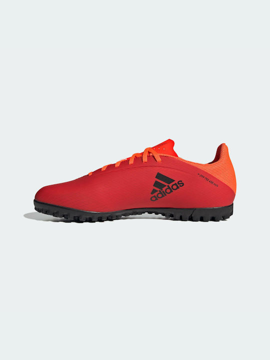 Adidas X Speedflow.4 TF Χαμηλά Ποδοσφαιρικά Παπούτσια με Σχάρα Κόκκινα