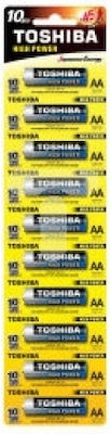 Toshiba High Power Αλκαλικές Μπαταρίες AA 1.5V 10τμχ
