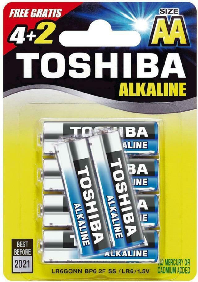 Piles alcalines AA LR6 1,5V Pack de 4 - TOSHIBA - ALT0258413