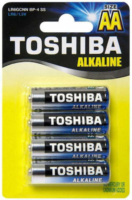 Toshiba Αλκαλικές Μπαταρίες AA 1.5V 4τμχ