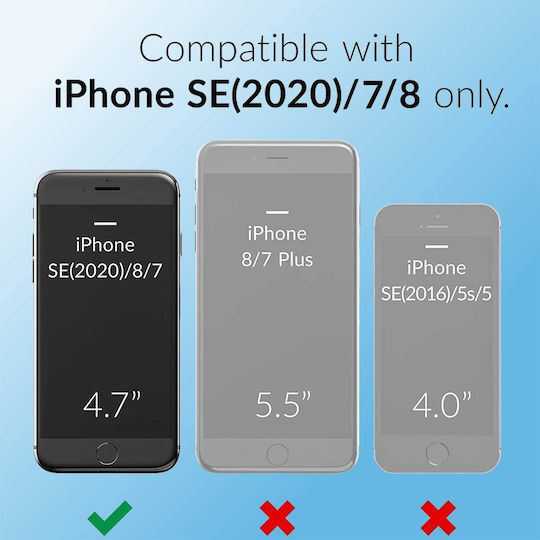 iCarer Vintage Curved Edge Book Δερμάτινο / Δερματίνης Μαύρο (iPhone SE 2022/2020)