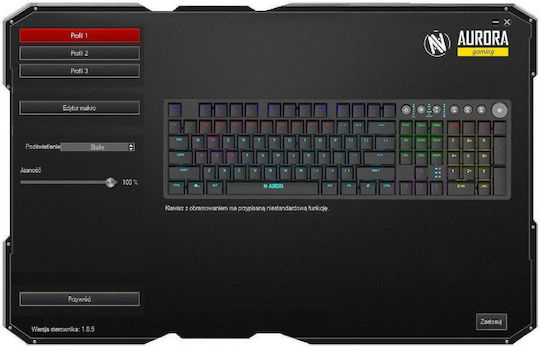 iBox Aurora K6 Wireless Gaming Mechanical Keyboard with KRGD Red switches and RGB lighting (English US)