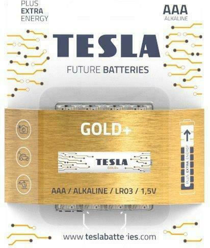 Tesla Batteries Gold+ Алкални Батерии AAA 1.5V 4бр
