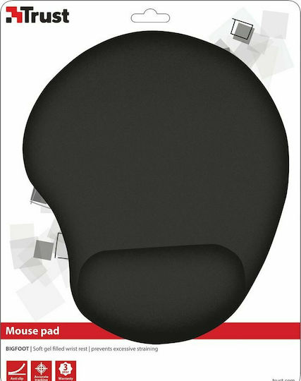 Trust Bigfoot Gel Mouse Pad 236mm with Wrist Support Black 16977