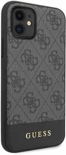 Guess Stripe Cover Umschlag Rückseite Kunststoff Gray (iPhone 11)