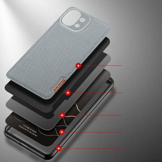 Dux Ducis Fino Silicone / Fabric Back Cover Blue (Mi 11 Lite / 11 Lite 5G / 11 Lite 5G NE)