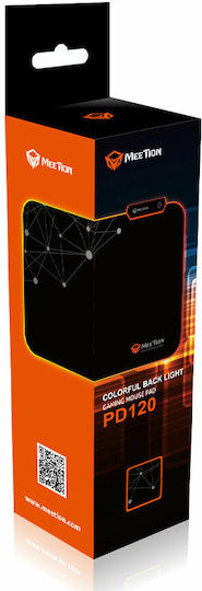 Meetion PD120 Gaming Mouse Pad Medium (335mm) με RGB Φωτισμό μέσω USB Μαύρο 17.007.0006