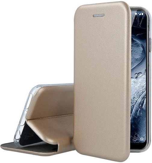 Forcell Book Δερματίνης Χρυσό (Huawei P40 Lite)