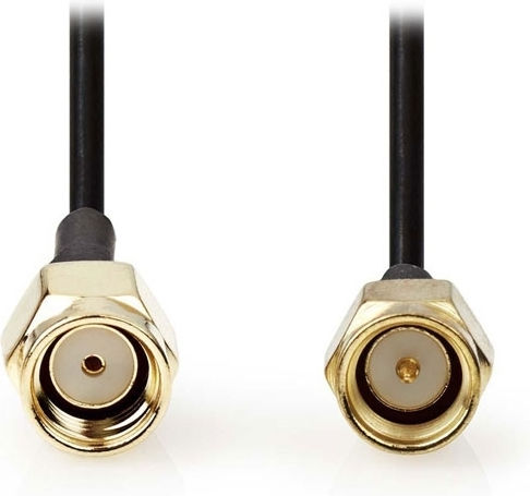 Nedis Καλώδιο Κεραίας WiFi SMA male - SMA female 1m Μαύρο (CSGP02010BK10)