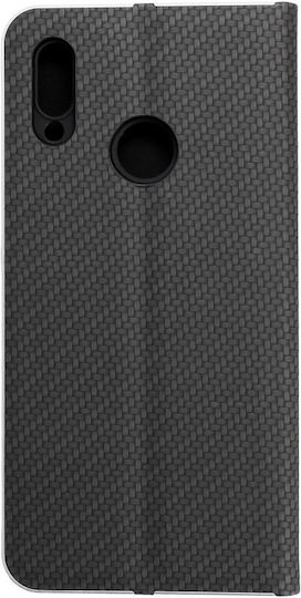Forcell Luna Carbon Buchen Sie Kunststoff Schwarz (Huawei P Smart 2019)