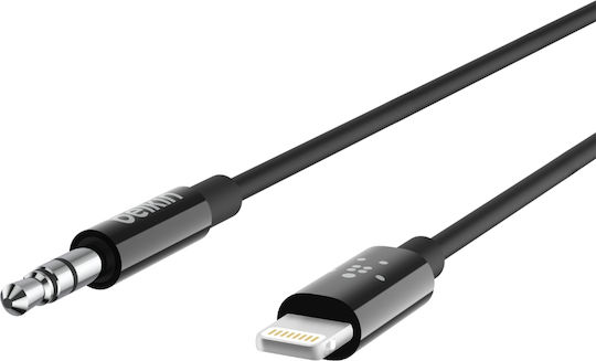 Belkin Mixit 3.5mm to Lightning Cable Μαύρο 1.8m (AV10172BT06-BLK)