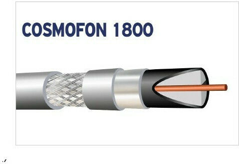 mabikal Cosmofon 1800 Καλώδιο Ομοαξονικό Ατερμάτιστο - Ατερμάτιστο 1m Λευκό