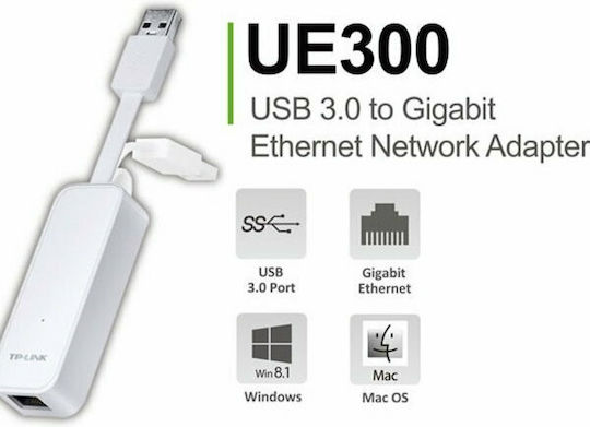 TP-LINK UE300 Αντάπτορας Δικτύου USB με Ενσύρματη Σύνδεση Gigabit Ethernet (Πρότυπο v3)