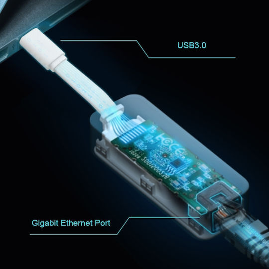 TP-LINK UE300C USB-C Network Adapter with Wired Gigabit Ethernet Connection Standard v1