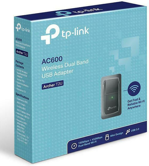TP-LINK Archer T2U Αντάπτορας Δικτύου USB με Ασύρματη Σύνδεση Wi-Fi 600Mbps (v3)