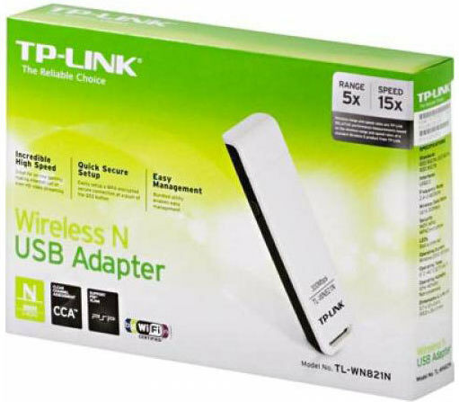 TP-LINK TL-WN821N USB Адаптер За Мрежа С Безжично Свързване Wi-Fi 300Mbps (v6)
