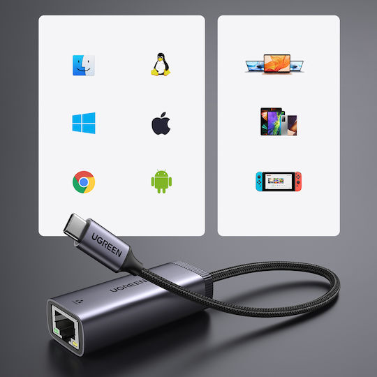 Ugreen CM483 USB-C Network Adapter with Wired Gigabit Ethernet Connection