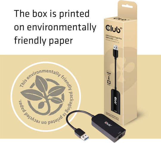 Club3D CAC-1420 Αντάπτορας Δικτύου USB με Ενσύρματη Σύνδεση Ethernet