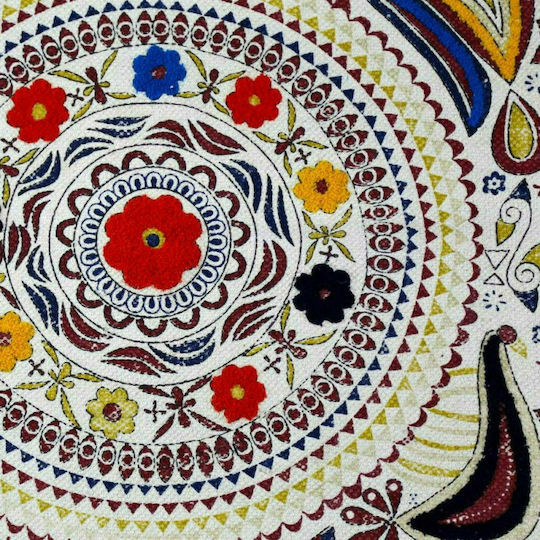 Synchronia Flower Dance Handmade Rug Rectangular Bumbac cu franjuri Multicolor
