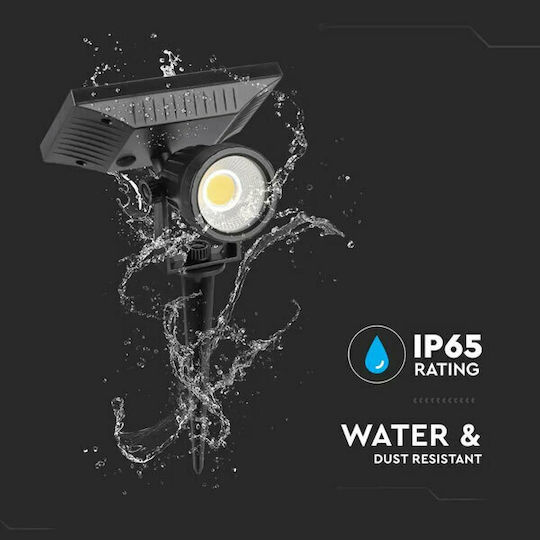 V-TAC Vt-952 Spiked Solar Light 2W 40lm with Warm White Light 3000K IP65
