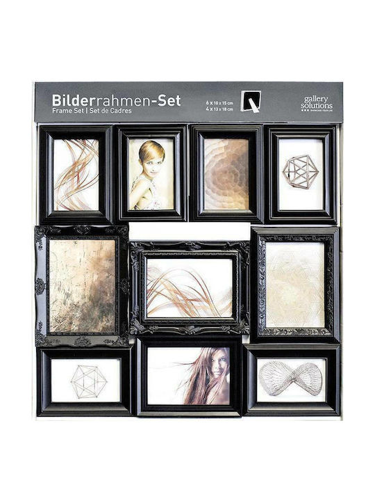 Nielsen Multi Wall-mounted Picture Frame 10 Photos Plastic with Black Frame