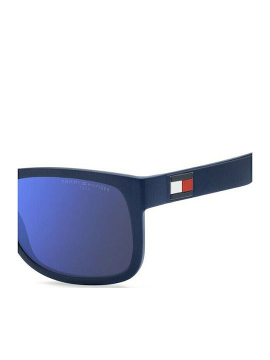 Tommy Hilfiger Men's Sunglasses with Navy Blue Plastic Frame and Blue Polarized Lens TH1556/S FLL/ZS