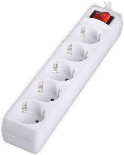 Lamtech Power Strip 5 Positions with Switch and Cable 1.5m