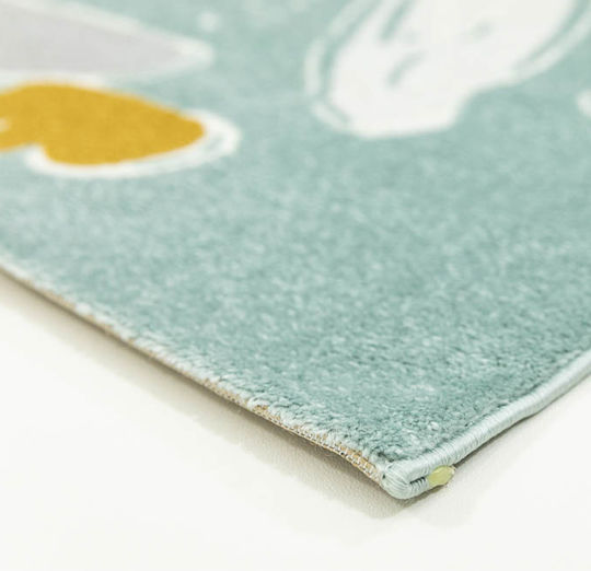 Ezzo B800AX6 Kinder Teppich Hellblau 160x230cm Dicke 11mm