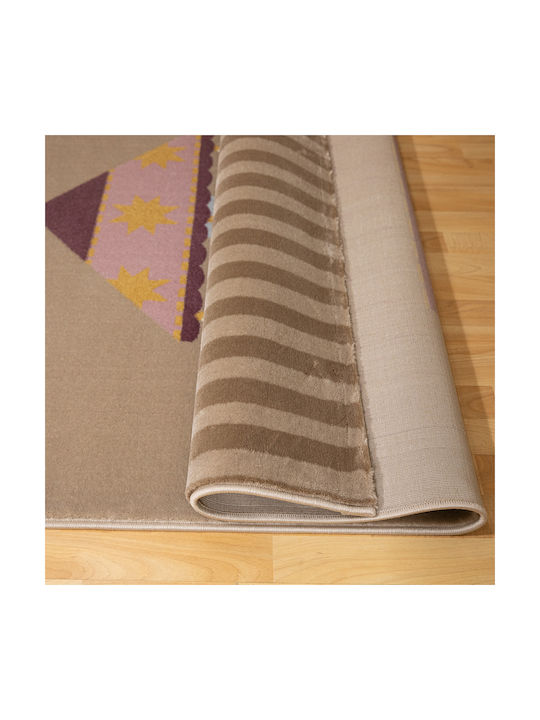 Ezzo Carousel 7580 Kinder Teppich Beige 160x230cm Dicke 9mm