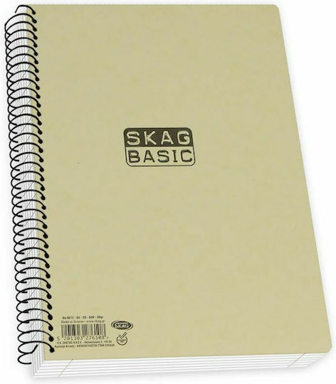 Skag Spiral Ruled Notebook A4 4 Subjects Basic (Miscellaneous Designs/Colors)