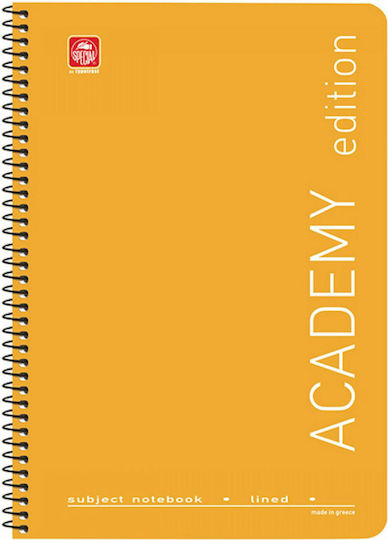 Typotrust Spiral Caiet Cu dungi A4 120 de Foi 4 de Subiecte Academy 1buc (Culori diverse)