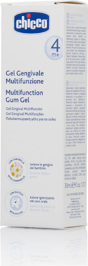 Chicco Moments Multifunction Gum Gel Προϊόν για Ανακούφιση Ούλων 30ml 4m+
