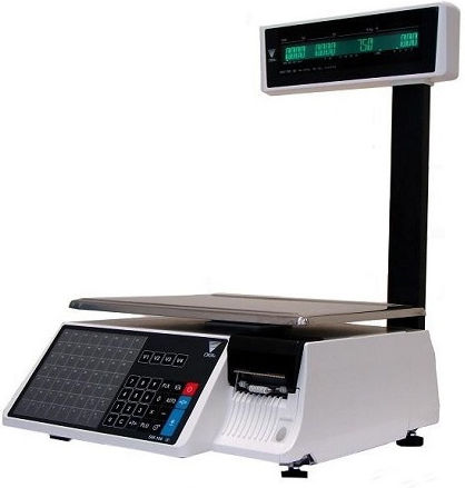 Digi Systems SM-100 Plus Electronic Commercial Retail Scale with Beam and Printer 30kg/10gr SM-100-PCS-PLUS-30