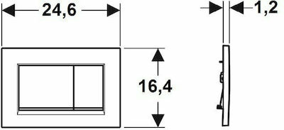 Geberit Sigma 30 Placă de scurgere pentru toalete Dual Flush Alb 115.883.KJ.1