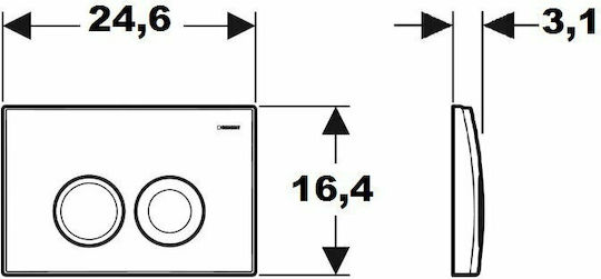 Geberit Delta 21 Spülplatten für Toiletten Doppelspülung